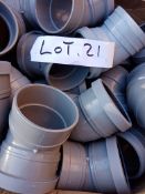 200 X 110MM PUSHFIT \ SOLVENT WELD GREY 45 DEGREE BENDS - RRP £ 1400 : Based in Leeds full details