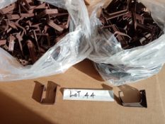 250 X GUTTETR AND DOWN PIPE CLIPS DOWN PIPE CLIPS BROWN SQUARE - RRP £ 300 : Based in Leeds full