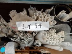150 X LARGE LOT OF ELECTRICAL CONDUIT FLAT AND ROUND WHITE 2 -3 METER LENGTHS - RRP £ 150 : Based in