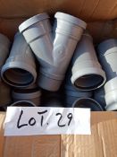 30 X 110MM PUSHFIT GREY Y BRANCHES - RRP £ 420 : Based in Leeds full details will be handed to