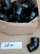 20 X RAIN WATER DOWN PIPE 45 DEGREE BENDS BLACK - RRP £ 70 : Based in Leeds full details will be