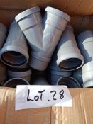 20 X 110MM PUSHFIT GREY Y BRANCHES - RRP £ 280 : Based in Leeds full details will be handed to