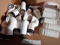 22 X TOILET PAN PAN CONNECTOR WHITE - RRP £ 200 : Based in Leeds full details will be handed to