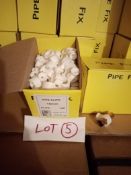 8000 X 15/16MM WHITE SNAP OVER PIPE CLIPS - RRP £ 640 : Based in Leeds full details will be handed