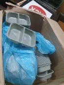 * take away containers - 2 compartment