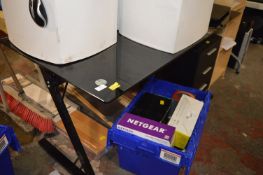 *Black Glass Computer Desk