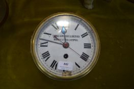 Thomas Armstrong Vintage Brass Ships Clock with En