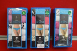 *Three 6pks Women’s Bikini Briefs Size: XL