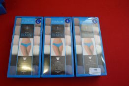 *Three 6pks Women’s Bikini Briefs Size: L