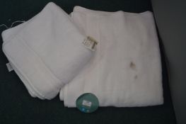 *Two Charisma White Bath Sheets