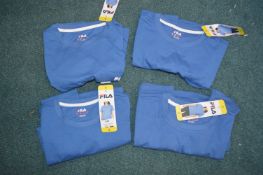 *Four Fila Women’s Blue T-Shirts Size: S