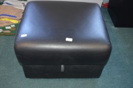 Black Storage Pouffe