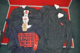 Five Levi’s T-Shirts & Hoodies Sets Size: M 7-8y