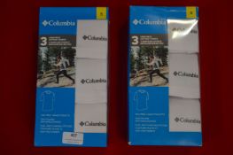 *Two 3pks Columbia Men’s White T-Shirts Size: S
