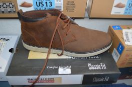 *Skechers Men’s Classic Fit Brown Ankle Boots Size: 12