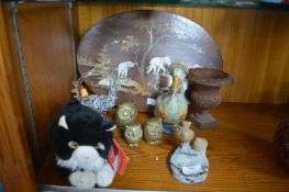 *Decorative Ornaments, Owls, and a Soft Toy Cat