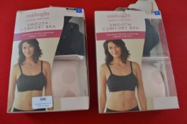 *Two 2pks Carol Hochman Midnight Comfort Bras Size: L