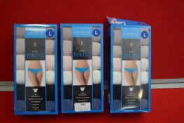 *Three 6pks Women’s Bikini Briefs Size: L