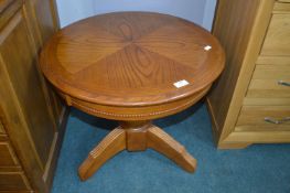 Oak Veneered Circular Coffee Table