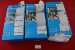 *Three 3pks Columbia Men’s White Cotton T-Shirts Size: S