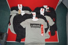 Five Levi’s T-Shirts & Hoodies Sets Size: M 7-8y