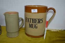 *Large Stoneware Father's Mug and a Studio Pottery