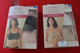 *Two 2pks Carol Hochman Midnight Comfort Bras Size: L