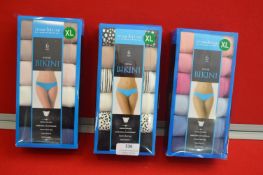 *Three 6pks Women’s Bikini Briefs Size: XL