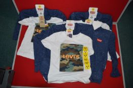 Five Levi’s T-Shirts & Hoodies Sets Size: S 6y