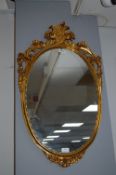 Oval Gilt Framed Mirror