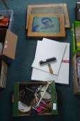 New Artist Canvases, Two Silk Screens, Lamps, etc.