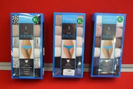 *Three 6pks Women’s Bikini Briefs Size: XL