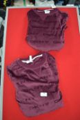 *Two DKNY Velour Lounge Set in Aubergine Size: S