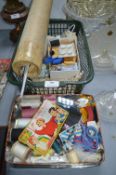 Vintage Sewing Items, Buttons, Textiles, etc.