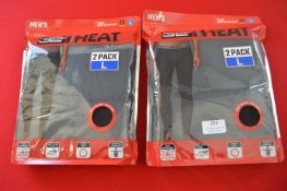 *Two 2pks 32 Degrees Heat Men’s Base Layer Pants Size: L