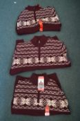*Three Weatherproof Vintage Men’s Nordic Style Jumpers in Burgundy Size: M
