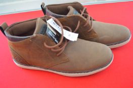 *Skechers Men’s Brown Leather Ankle Boots Size: 7