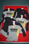 Five Levi’s T-Shirts & Hoodies Sets Size: S 6y