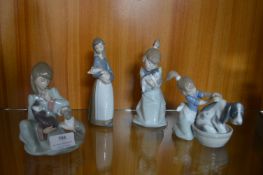 Four Lladro Child Figure
