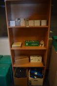 *Contents of Shelf Unit Boxes of Pens, Shredder Bags, Highlighters, Key Locker, Clock, etc.