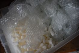*Box of Packing Chips and Bubble Wrap, and a Quantity of Padded Envelopes