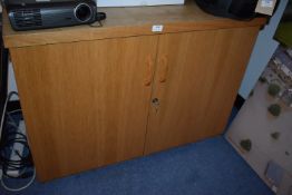 *Lightwood Effect Two Door Cupboard 50x100cm x 72cm tall