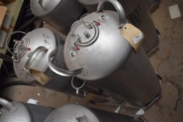 *Two Stainless Steel Vessels on Stand