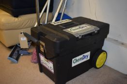 *Black Plastic Tool Chest with Wheels