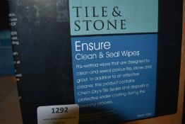 *Nine Boxes of Six x35 ChemDry Tile & Stone Ensure Clean & Seal Wipes