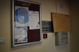 *Lockable Noticeboard with Key 52x68cm, and a Corkboard 60x40cm