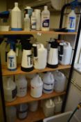 *Contents of Shelf Unit Assorted ChemDry and Other Liquids, Spray Bottles, etc.