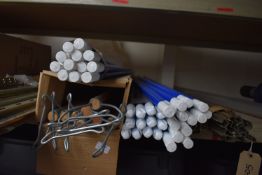 *Eight Wooden Handles, and ~32 Plastic Broom Handles