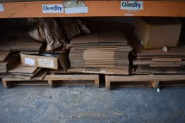 *Quantity of Flatpack Cardboard Boxes, Packaging, and a Bag of Packing Chips