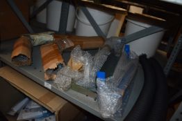 *Contents of Shelf to Include Two Elbow Pipes, Three Brackets, etc.